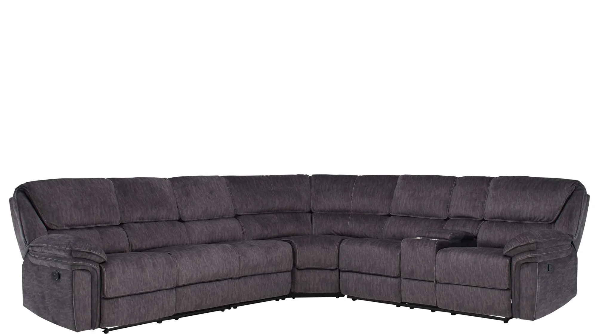 Portman 4-pc. Reclining Sectional in Smoke Gray by Bellanest