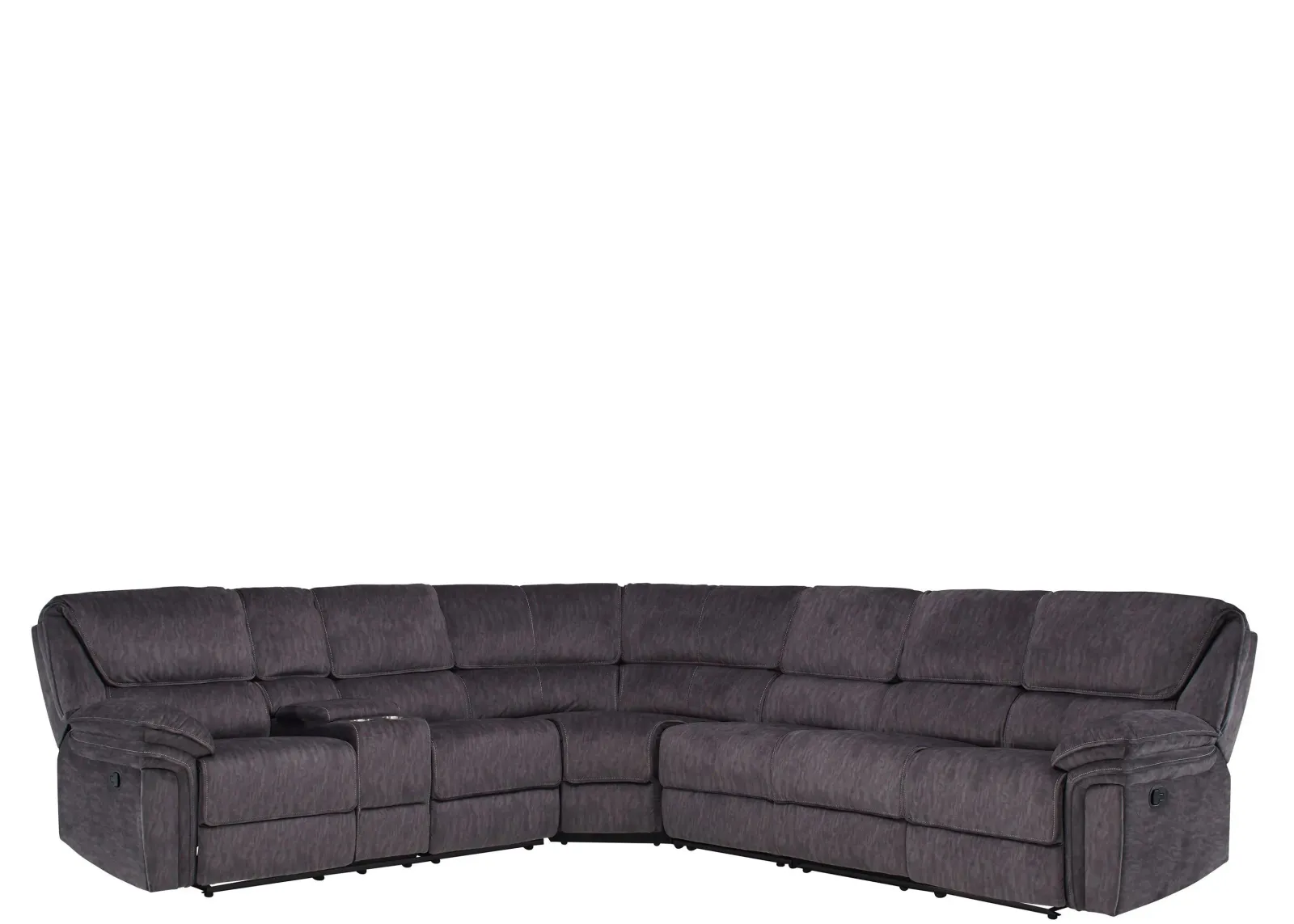 Portman 4-pc. Reclining Sectional in Smoke Gray by Bellanest