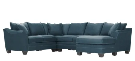 Foresthill 4-pc. Sectional w/ Right Arm Facing Chaise in Santa Rosa Denim by H.M. Richards