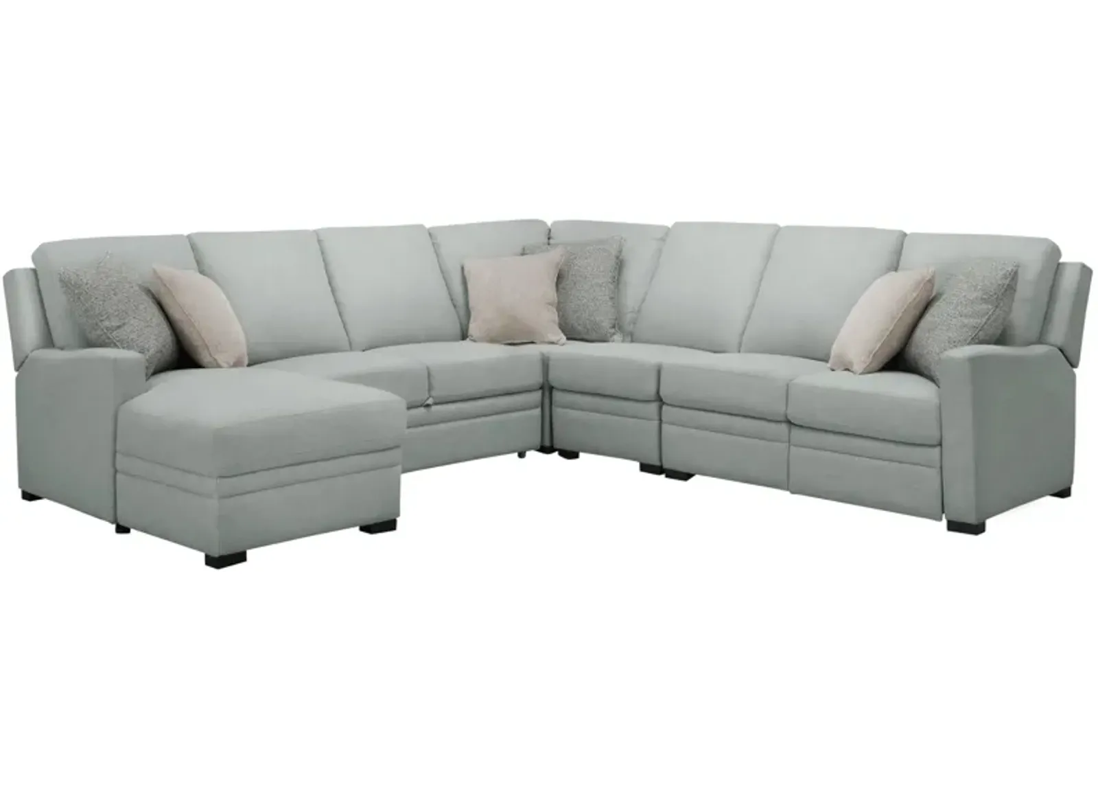 Poppy 5-pc. Power Sectional w/ Pop-Up Sleeper in Artic by Bellanest