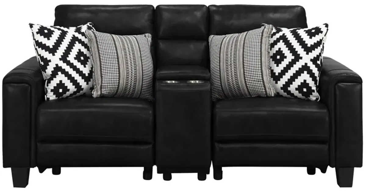 Ace 3-pc. Power Sectional in Black by Bellanest