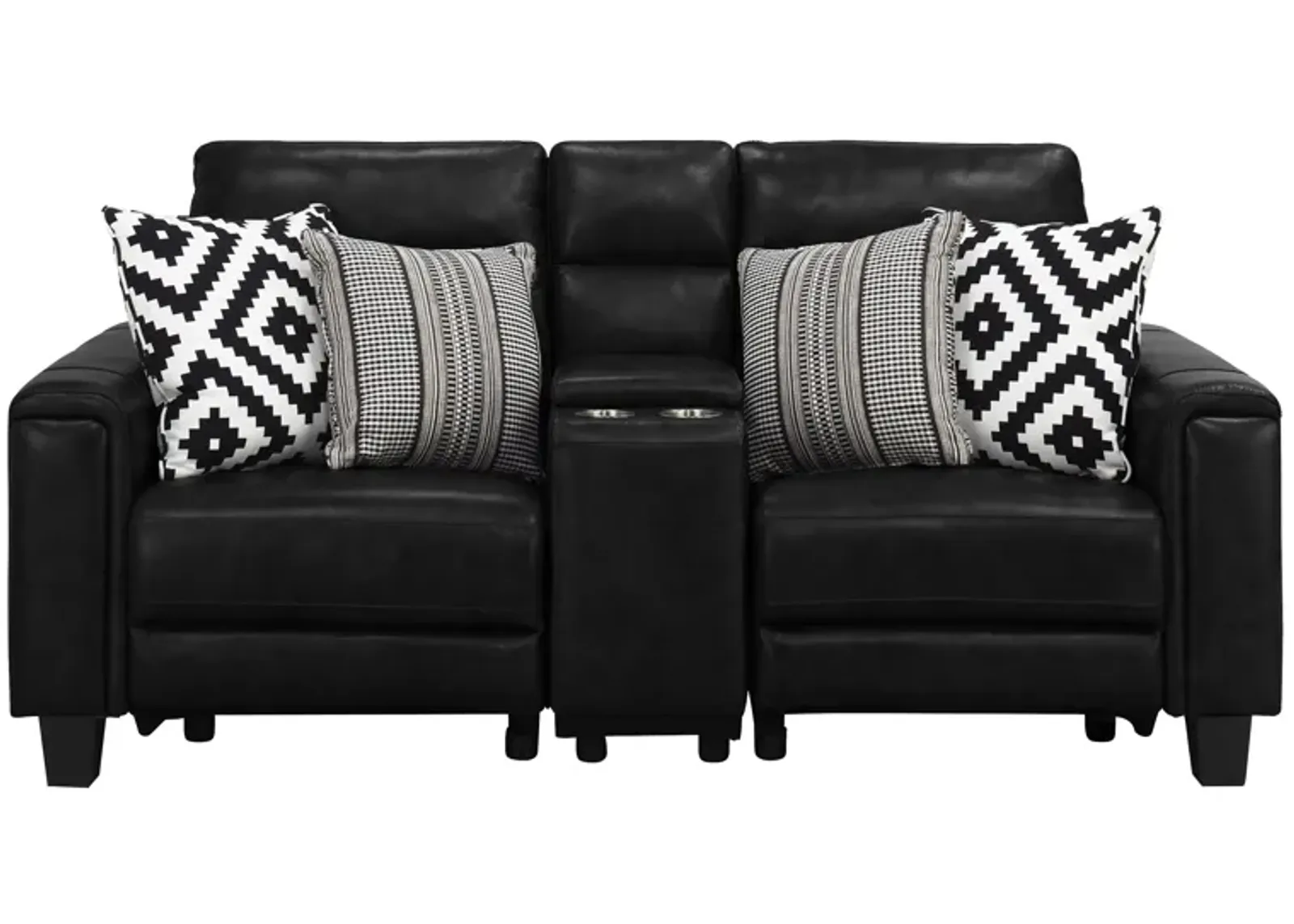 Ace 3-pc. Power Sectional in Black by Bellanest