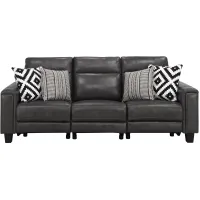 Ace 3-pc. Power Sectional in Charcoal by Bellanest