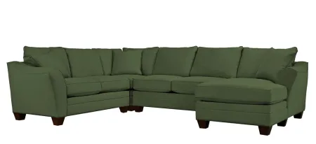 Foresthill 4-pc. Sectional w/ Right Arm Facing Chaise in Suede So Soft Pine by H.M. Richards