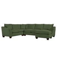 Foresthill 4-pc. Sectional w/ Right Arm Facing Chaise in Suede So Soft Pine by H.M. Richards