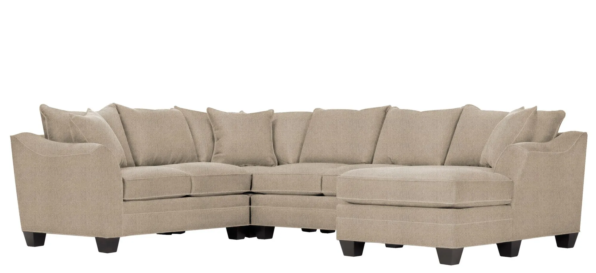 Foresthill 4-pc. Sectional w/ Right Arm Facing Chaise in Sugar Shack Putty by H.M. Richards