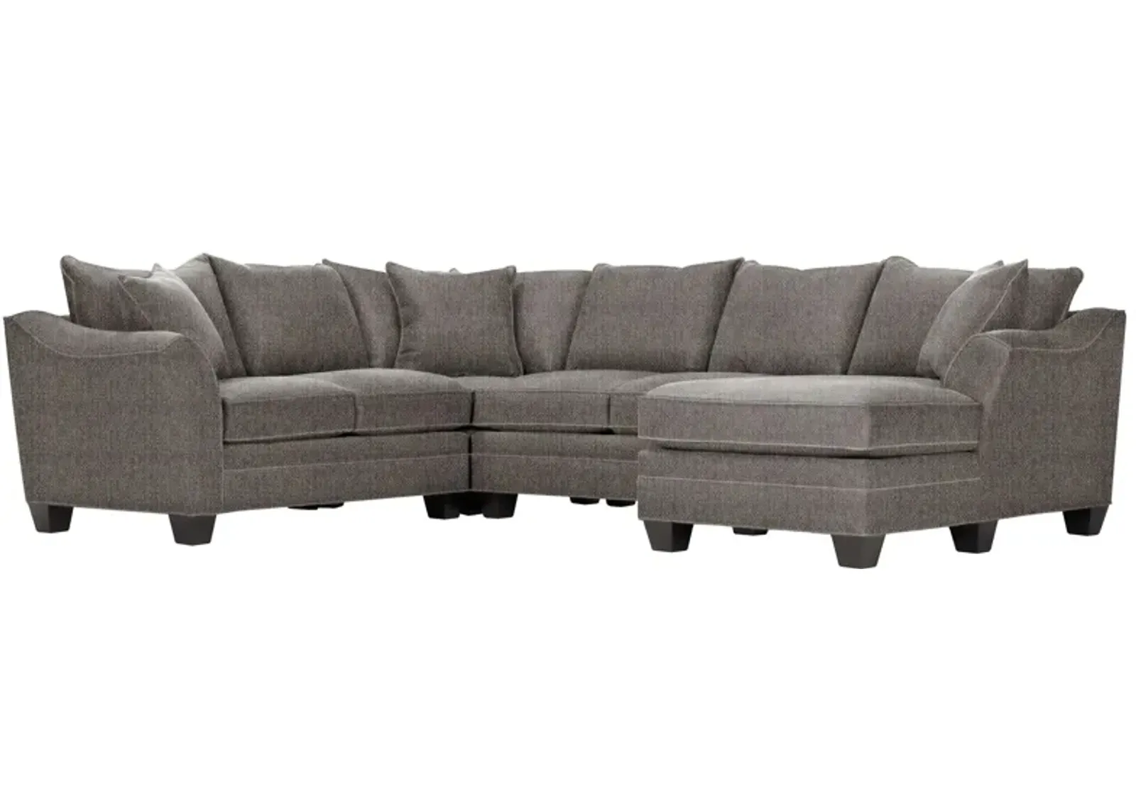 Foresthill 4-pc. Sectional w/ Right Arm Facing Chaise in Sugar Shack Stone by H.M. Richards