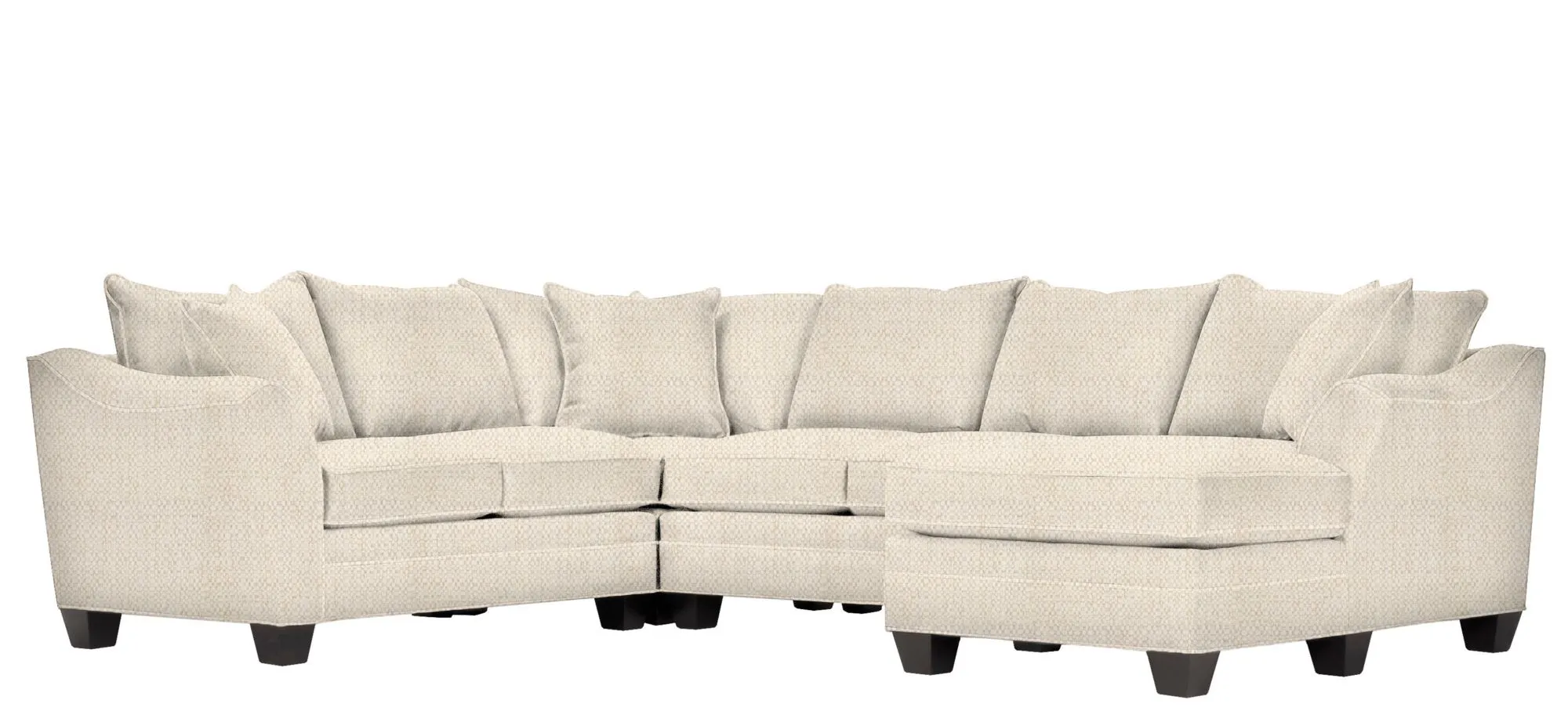 Foresthill 4-pc. Sectional w/ Right Arm Facing Chaise in Sugar Shack Alabaster by H.M. Richards