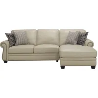Gilmore 2-pc. Sectional in Off-White by Bellanest