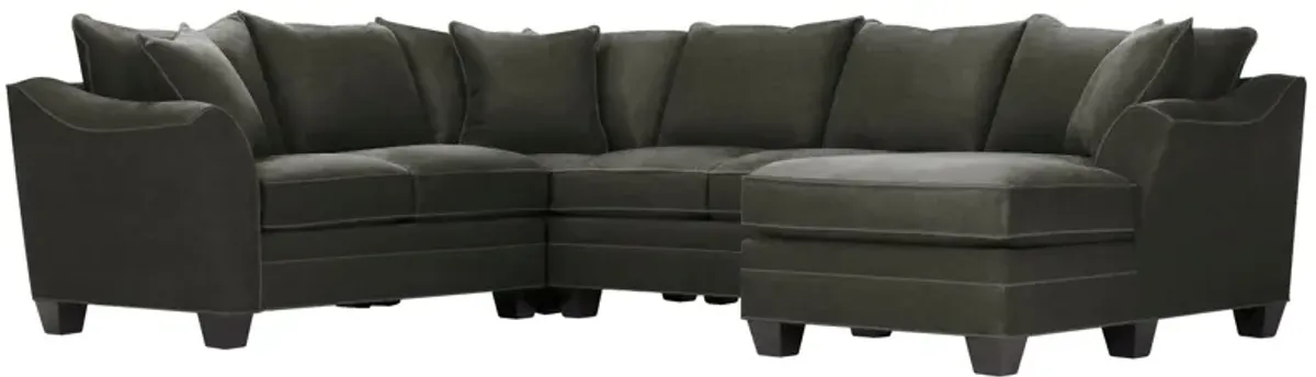 Foresthill 4-pc. Sectional w/ Right Arm Facing Chaise in Santa Rosa Slate by H.M. Richards