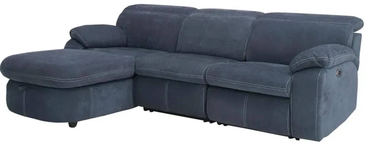 Enbright Microfiber 3-pc. Power-Reclining Sectional