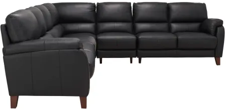 Harmony 5-pc. Sectional in Black by Bellanest