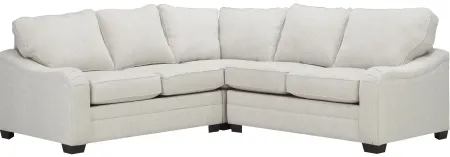 Caid 3-pc. Chenille Sectional Sofa in Beige by Flair