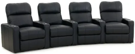 Marquee 4-pc Power Reclining Sectional in Black by Bellanest