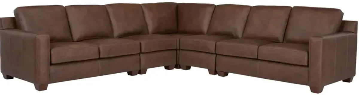 Quinton 5-pc. Leather Sectional