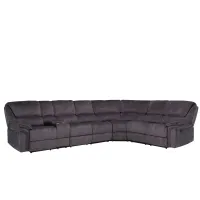 Portman 4-pc. Reclining Sectional in Smoke Gray by Bellanest