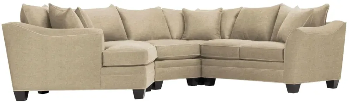 Foresthill 4-pc. Left Hand Cuddler Sectional Sofa in Santa Rosa Linen by H.M. Richards