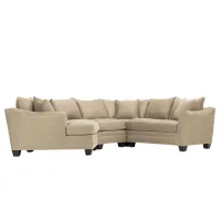 Foresthill 4-pc. Left Hand Cuddler Sectional Sofa in Santa Rosa Linen by H.M. Richards