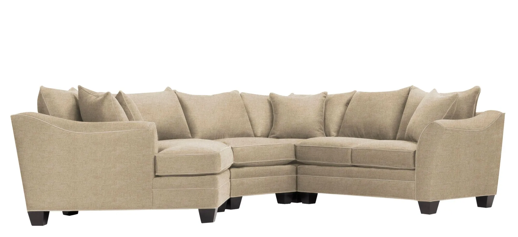 Foresthill 4-pc. Left Hand Cuddler Sectional Sofa in Santa Rosa Linen by H.M. Richards