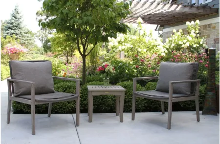 Bohemian 3-pc. Eucalyptus Outdoor Lounge Set in Faye Ash by Outdoor Interiors