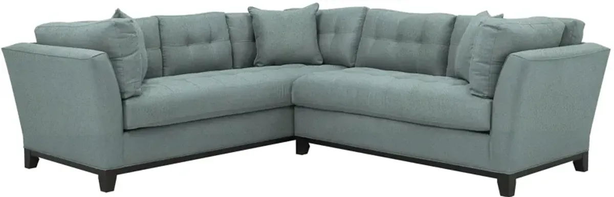 Cityscape 2-pc. Sectional in Suede So Soft Hydra by H.M. Richards