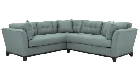 Cityscape 2-pc. Sectional in Suede So Soft Hydra by H.M. Richards