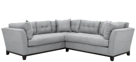 Cityscape 2-pc. Sectional in Suede So Soft Platinum by H.M. Richards