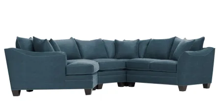 Foresthill 4-pc. Left Hand Cuddler Sectional Sofa in Santa Rosa Denim by H.M. Richards