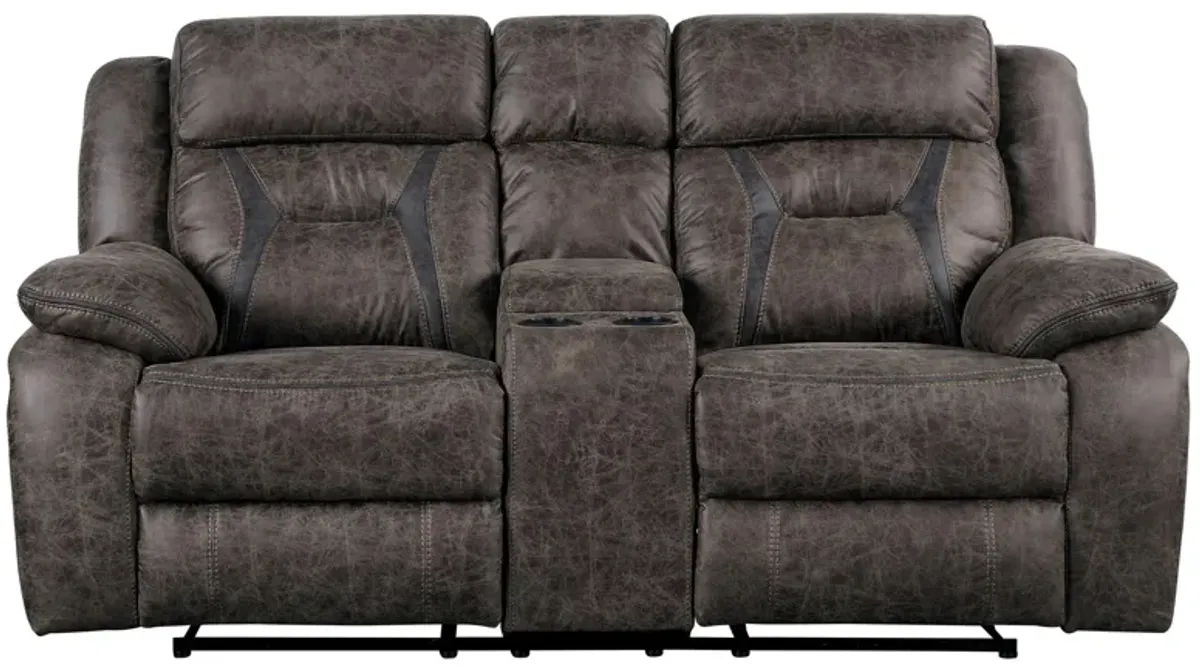 Liatris Reclining Loveseat in Gray by Homelegance