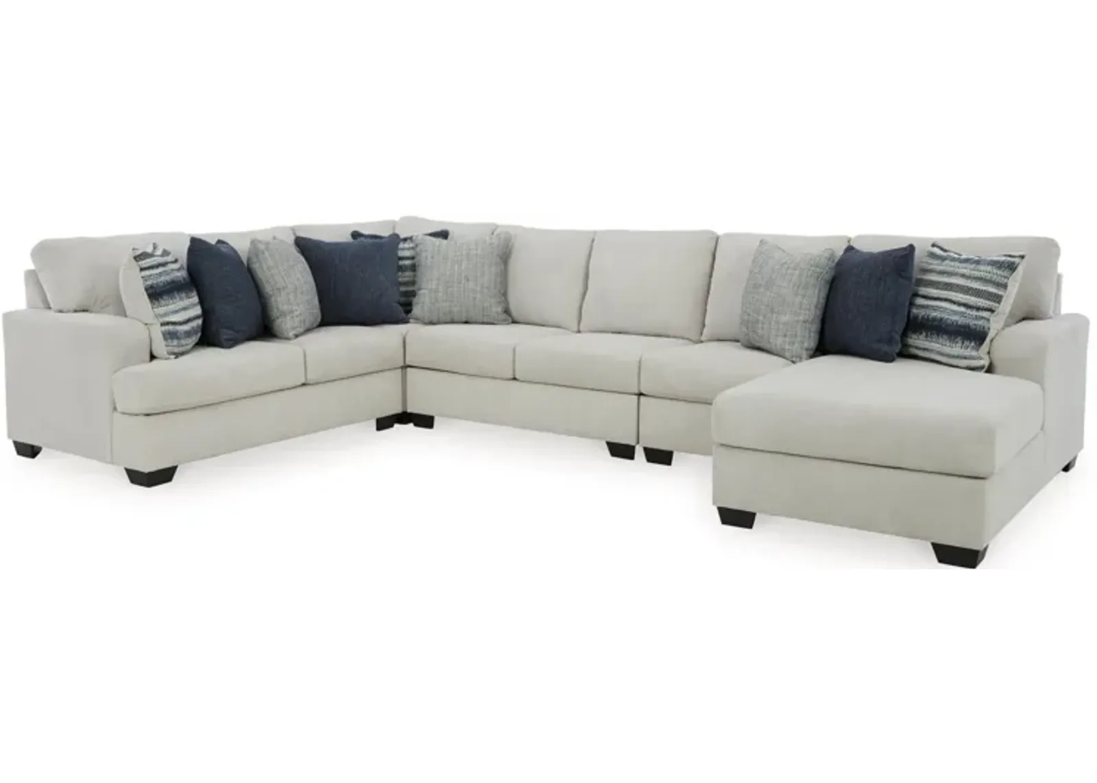 Lowder 5-pc. Sectional with Chaise in Stone by Ashley Furniture