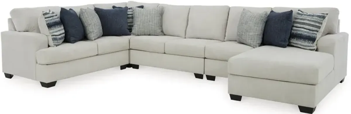 Lowder 5-pc. Sectional with Chaise in Stone by Ashley Furniture