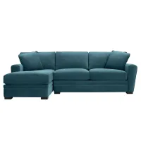 Artemis II 2-pc. Left Hand Facing Sectional Sofa in Gypsy Teal by Jonathan Louis