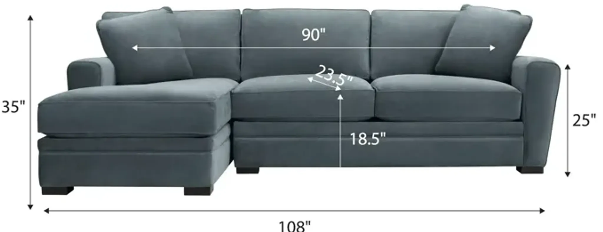 Artemis Ii 2 Pc Left Hand Facing Sectional Sofa Raymour And Flanigan ...