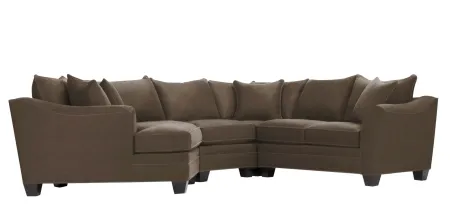 Foresthill 4-pc. Left Hand Cuddler Sectional Sofa in Santa Rosa Taupe by H.M. Richards