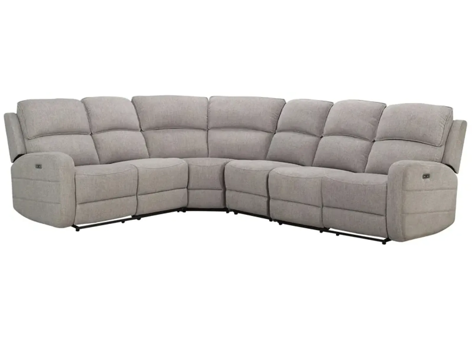 Everitt Chenille 4-pc. Power Sectional in Gray by Bellanest