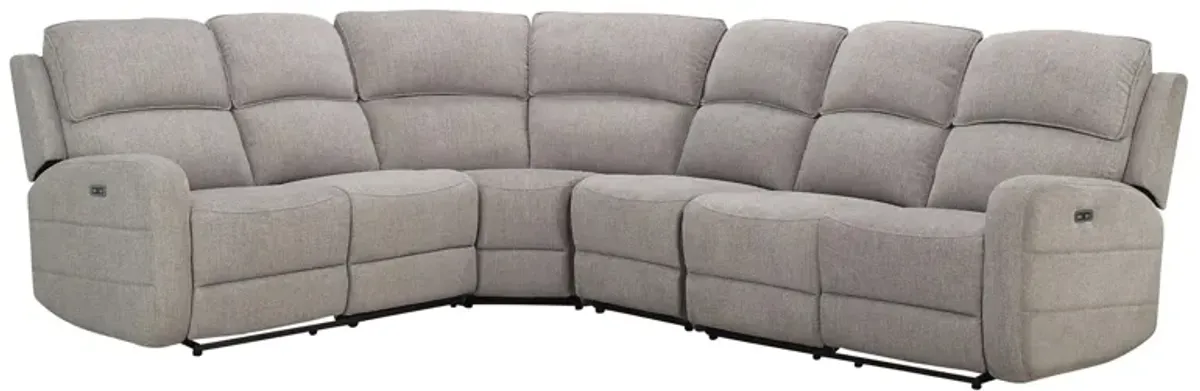 Everitt Chenille 4-pc. Power Sectional in Gray by Bellanest