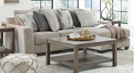 Ardsley 2-pc. Sectional with Chaise in Pewter by Ashley Furniture