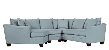 Foresthill 4-pc. Left Hand Cuddler Sectional Sofa in Suede So Soft Hydra by H.M. Richards