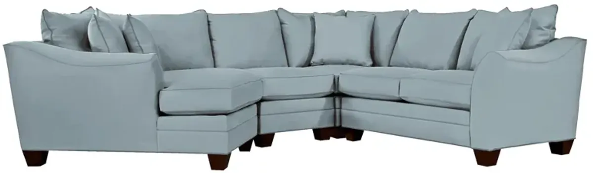 Foresthill 4-pc. Left Hand Cuddler Sectional Sofa in Suede So Soft Hydra by H.M. Richards