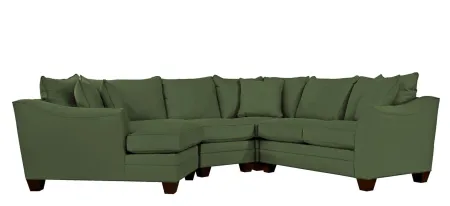 Foresthill 4-pc. Left Hand Cuddler Sectional Sofa in Suede So Soft Pine by H.M. Richards