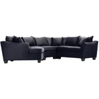 Foresthill 4-pc. Left Hand Cuddler Sectional Sofa in Sugar Shack Navy by H.M. Richards