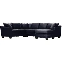 Foresthill 4-pc. Right Hand Chaise Sectional Sofa in Sugar Shack Navy by H.M. Richards