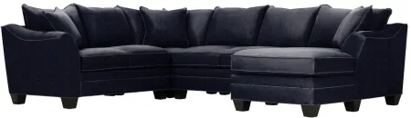 Foresthill 4-pc. Right Hand Chaise Sectional Sofa in Sugar Shack Navy by H.M. Richards