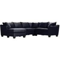 Foresthill 4-pc. Left Hand Chaise Sectional Sofa in Sugar Shack Navy by H.M. Richards