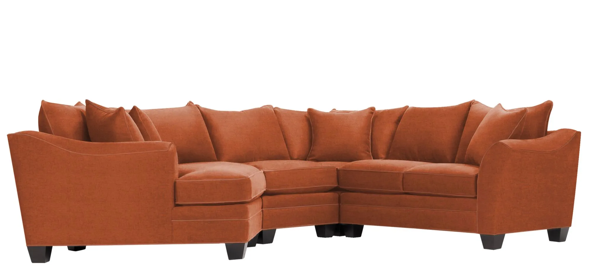 Foresthill 4-pc. Left Hand Cuddler Sectional Sofa in Santa Rosa Adobe by H.M. Richards