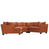 Foresthill 4-pc. Left Hand Cuddler Sectional Sofa in Santa Rosa Adobe by H.M. Richards
