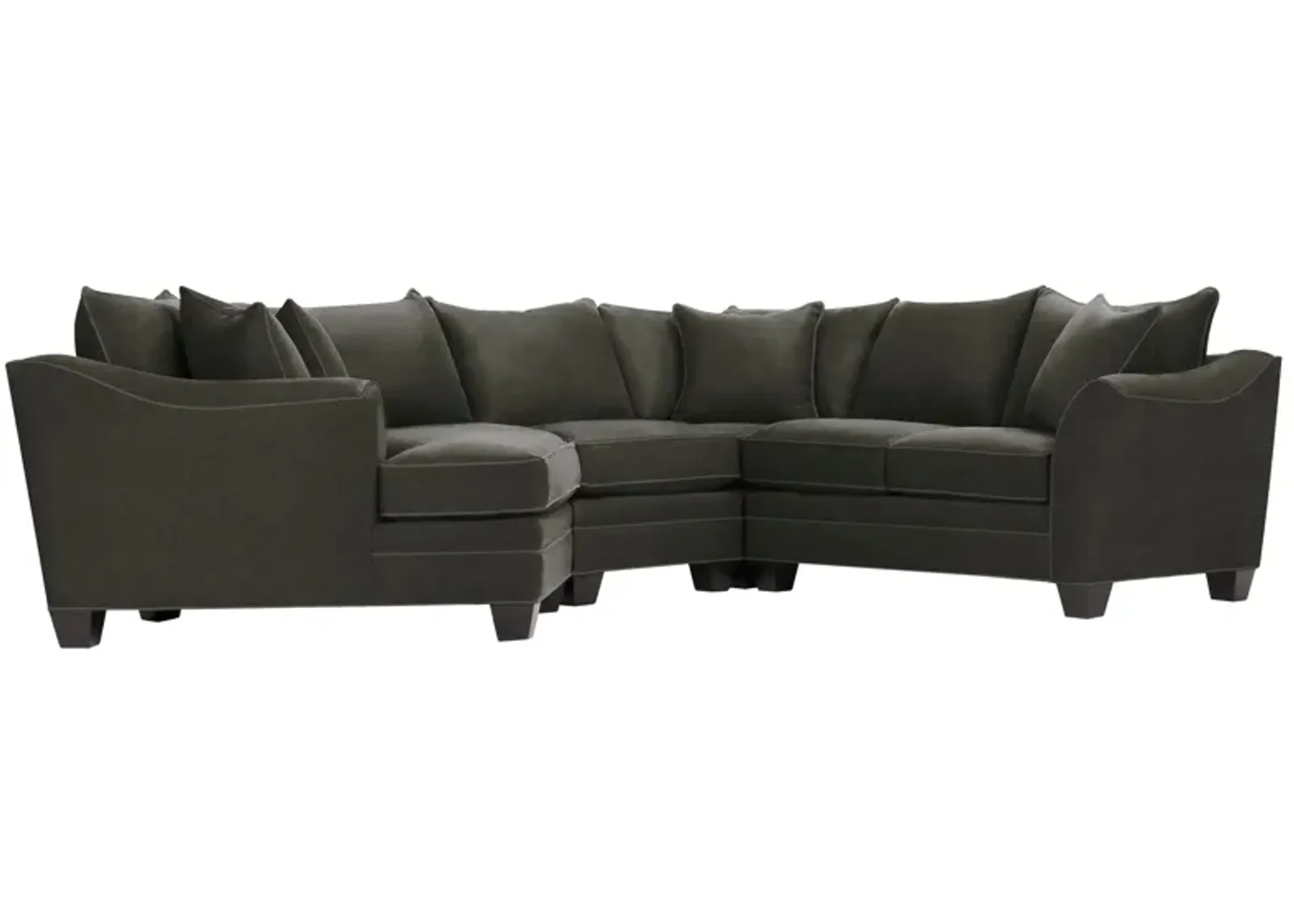 Foresthill 4-pc. Left Hand Cuddler Sectional Sofa in Santa Rosa Slate by H.M. Richards