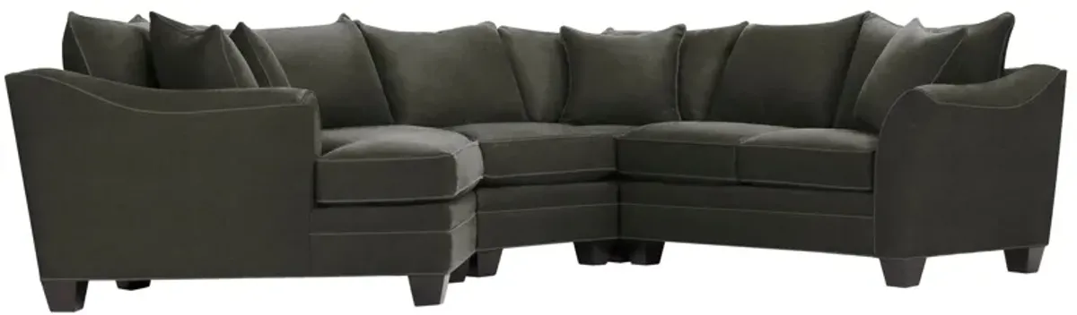 Foresthill 4-pc. Left Hand Cuddler Sectional Sofa in Santa Rosa Slate by H.M. Richards