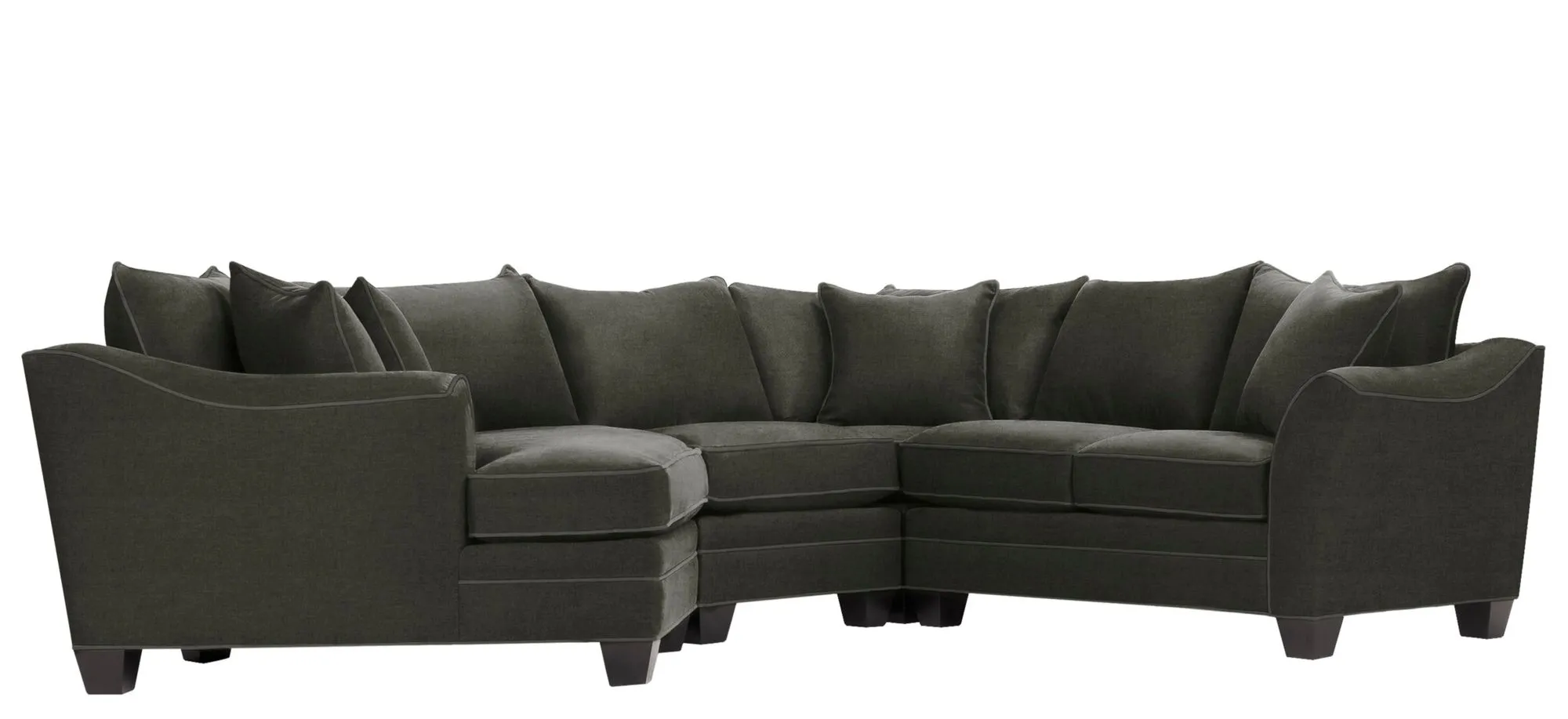 Foresthill 4-pc. Left Hand Cuddler Sectional Sofa in Santa Rosa Slate by H.M. Richards