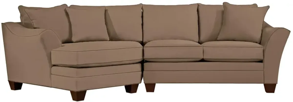 Foresthill 2-pc. Left Hand Cuddler Sectional Sofa in Suede So Soft Khaki by H.M. Richards